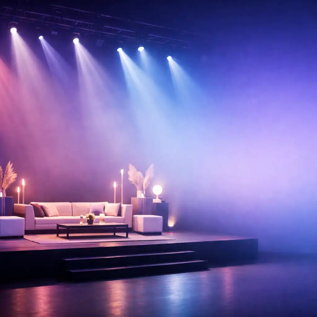 Scena eventowa z oświetleniem